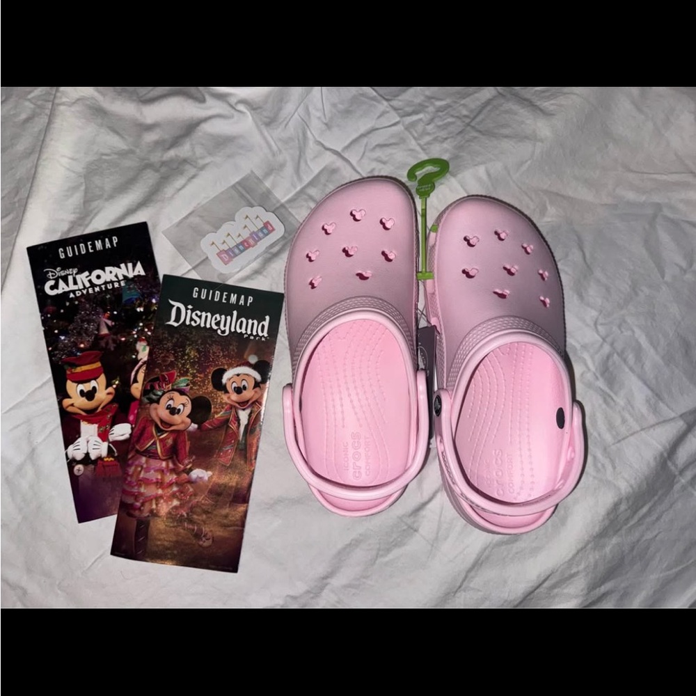 Pink Disney Parks Mickey Crocs W8